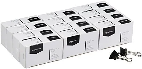 AmazonBasics Binder Paper Clip, Large, 12 Clips per Box, 4-Pack