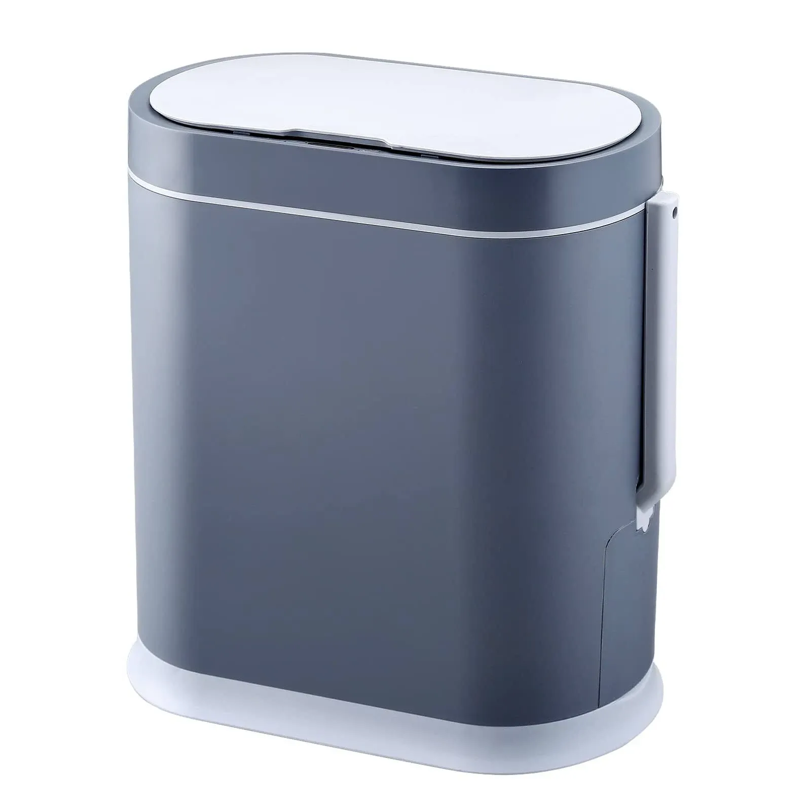 Bathroom Slim Plastic Trash Can with Toilet Brush-ELPHECO-2.5 Gallon Waterproof ...