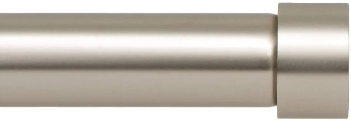 Ivilon Window Curtain Rod End Cap - 1 inch Pole. 120 to 240 inch. Satin Nickel