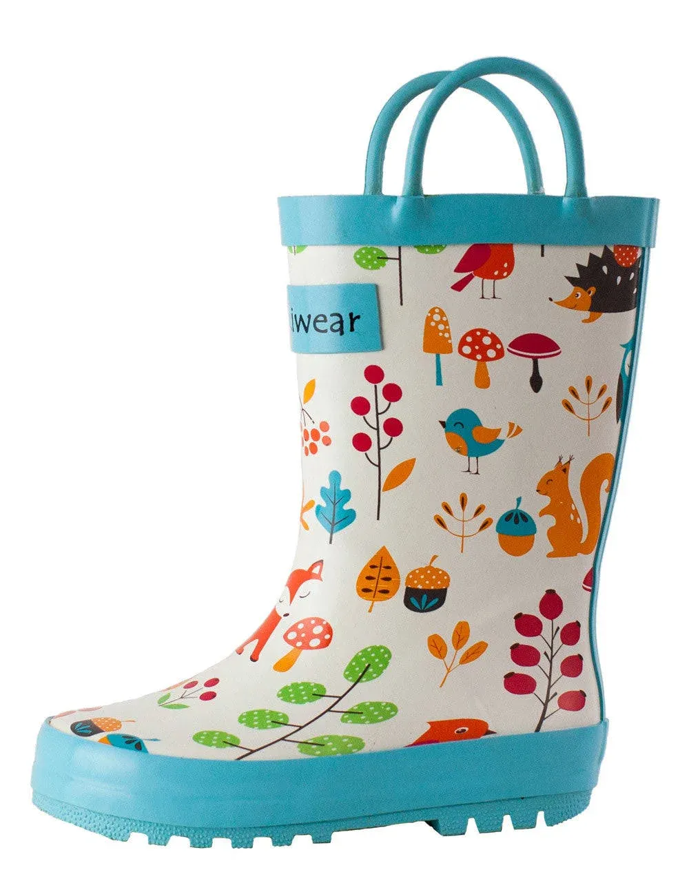 OAKI Toddler Rain Boots - Perfect Kids Rain Boots for Any Weather - Durable Rubber Baby Rain Boots Keep Little Feet Dry, Lightweight Waterproof with Easy-on Handle