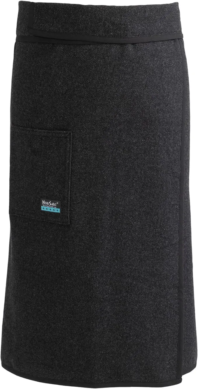 NorSari Blanket and Wearable Wrap, The Merino Ultrasoft, Alpine Black