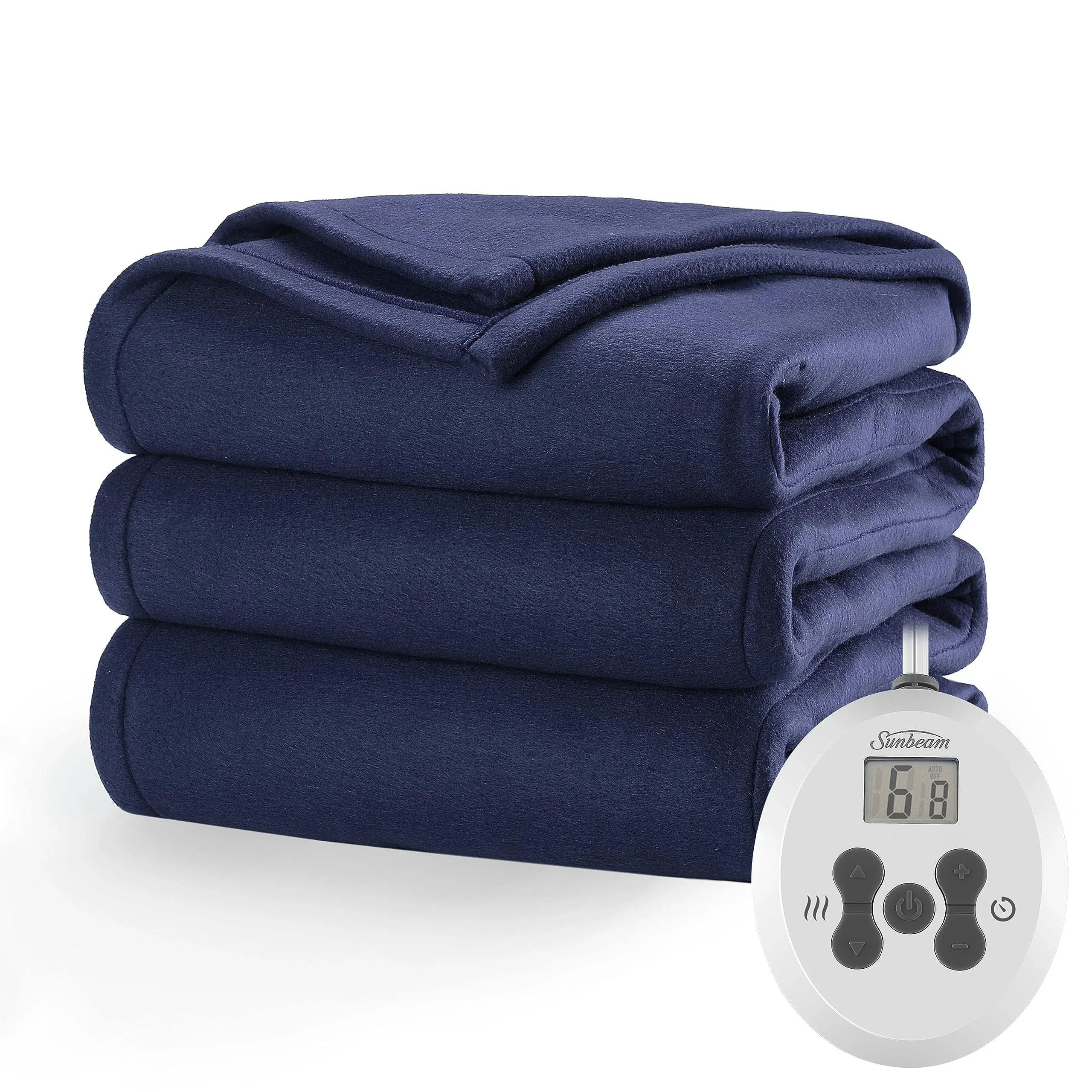 Sunbeam Royal Ultra Admiral Blue Heated Blanket - Twin