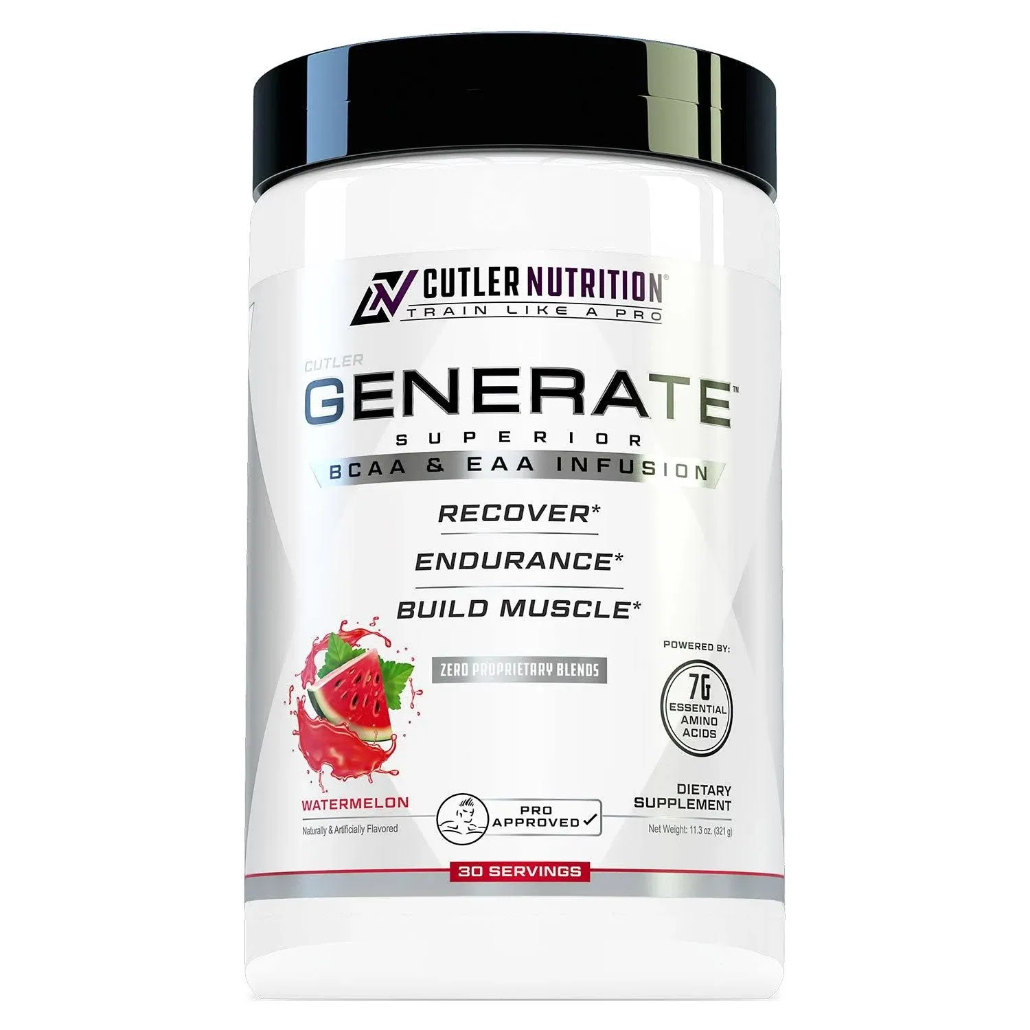 Cutler Nutrition Generate EAA and BCAA Powder Best Branched Chain Amino Acids Supplement with Essential Amino Acids