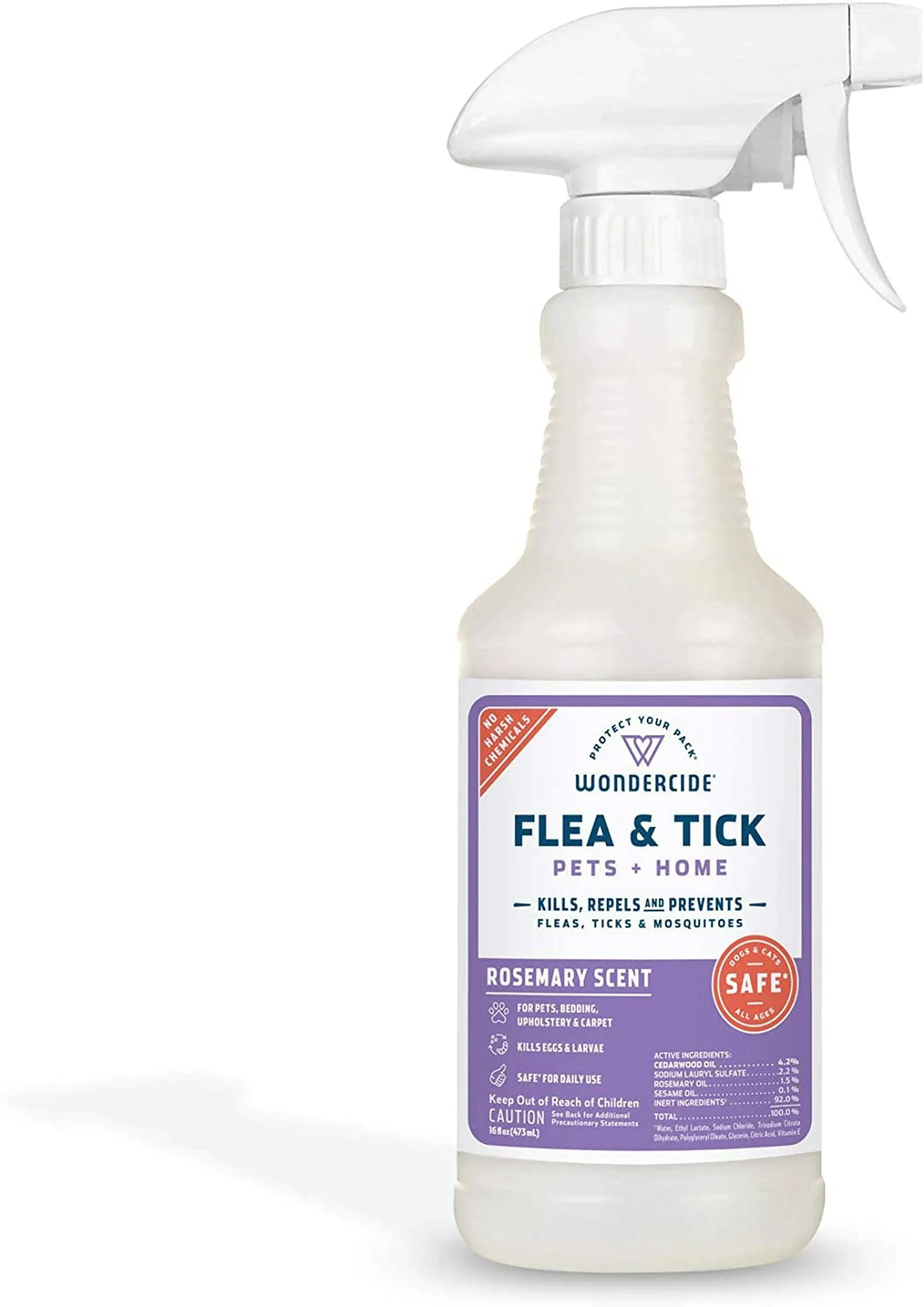 Wondercide Rosemary Flea & Tick Spray for Pets & Home 16oz