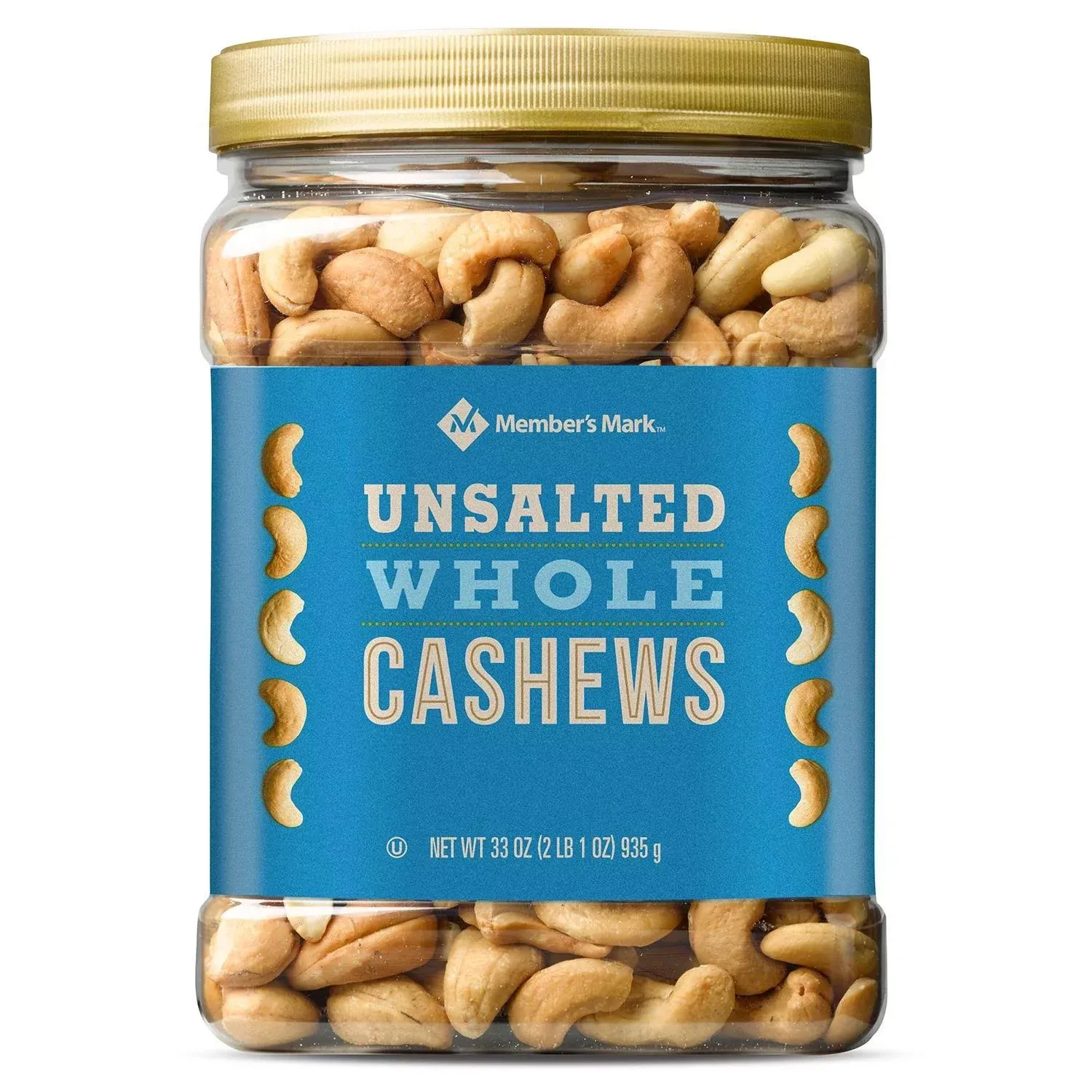 Member's Mark Unsalted Whole Cashews - 33 oz