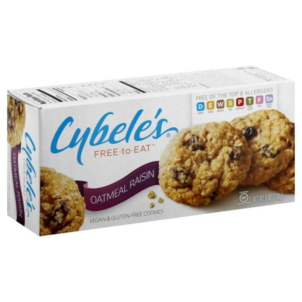 Cybele's Free to Eat , Oatmeal Raisin, 6 Ounce Box (Pack of 6)