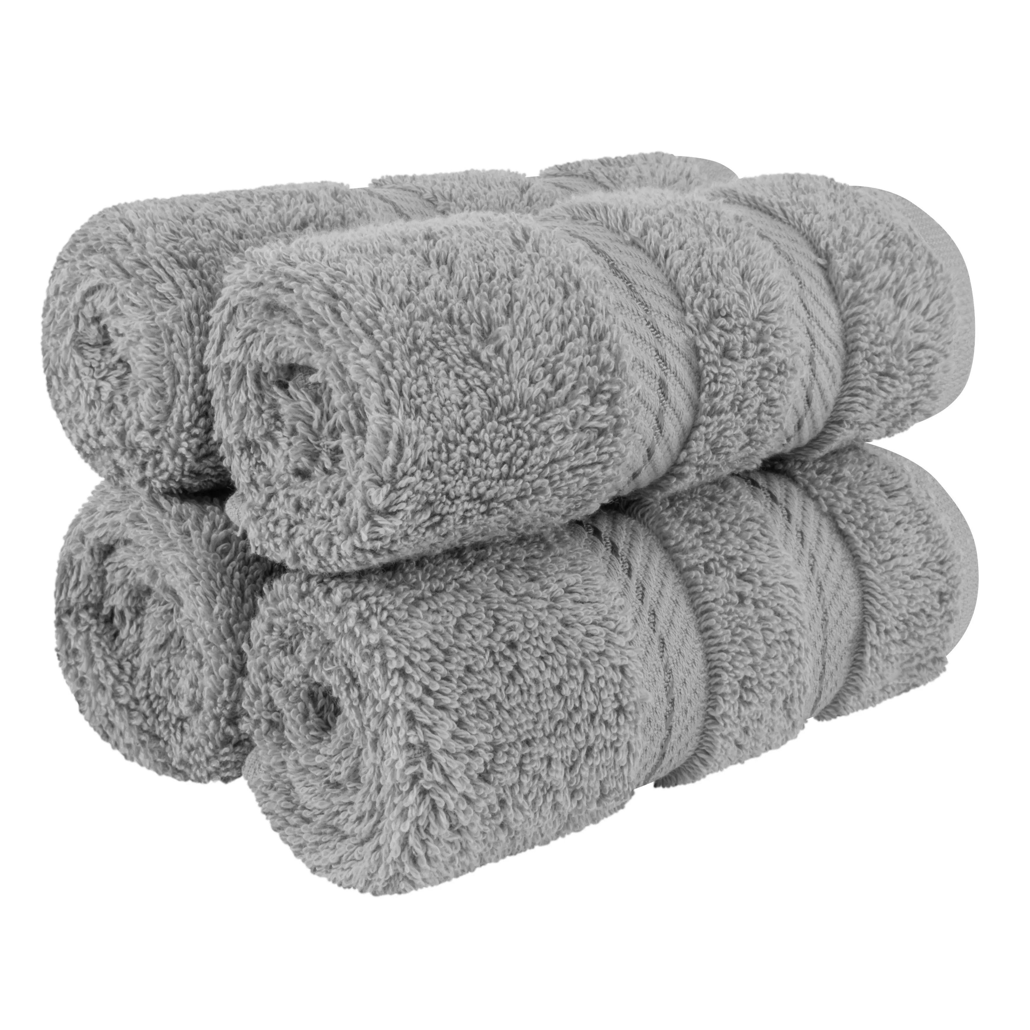 American Soft Linen Washcloths for Bathroom, 100% Turkish Cotton Washcloth Set