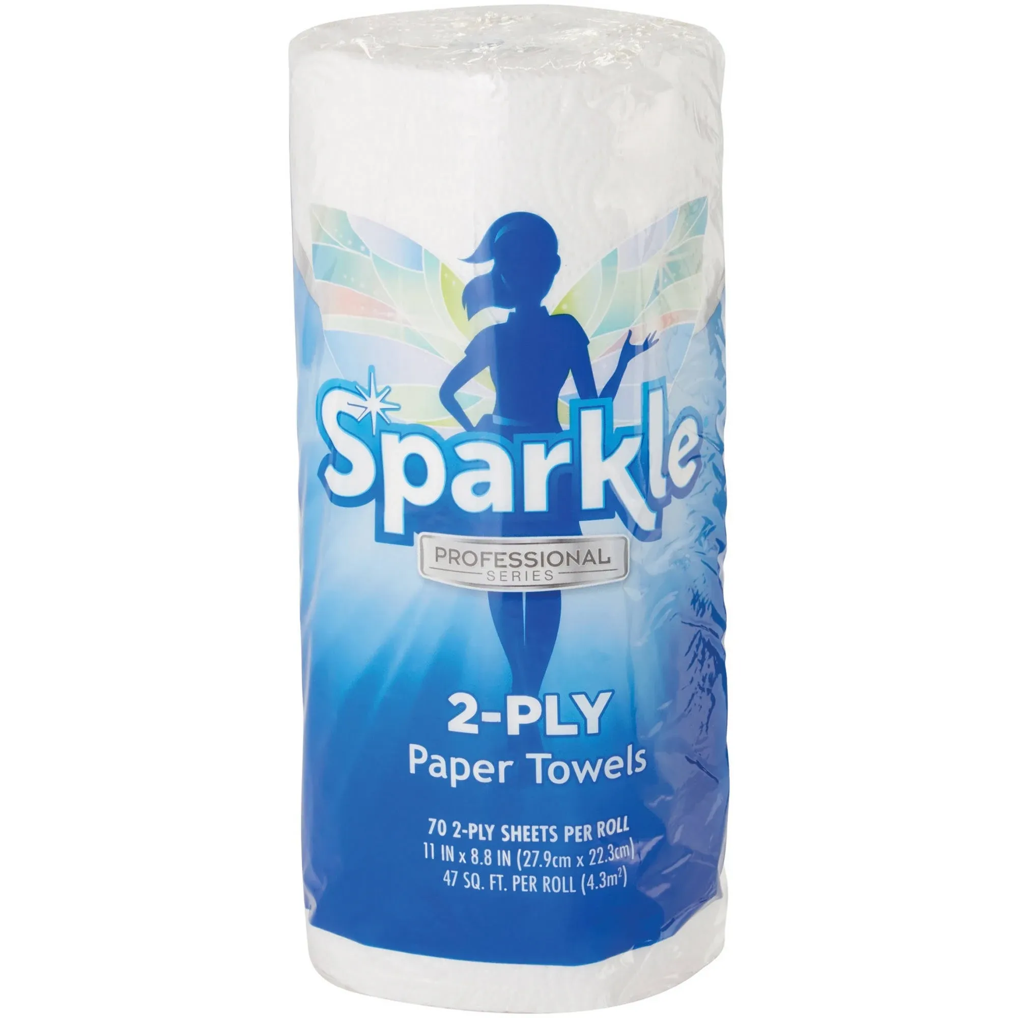 Sparkle Professional Series 2-Ply Perforated Kitchen Paper Towel Rolls by GP PRO (Georgia-Pacific), 2717201, 70 Sheets Per Roll, 30 Rolls Per Case