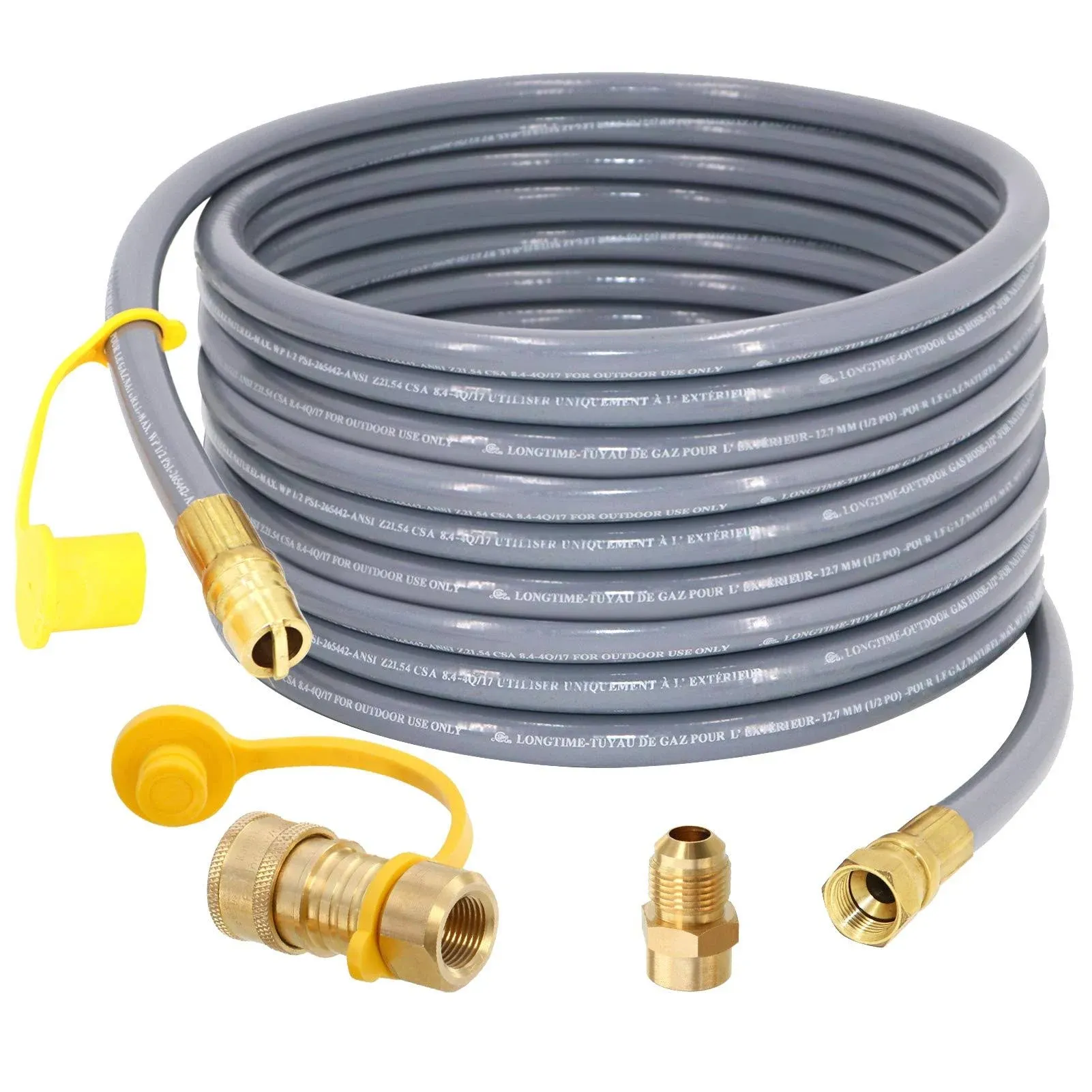 36 Feet 1/2-Inch Natural Gas hose with Quick Connect Fitting for BBQ, Grill...