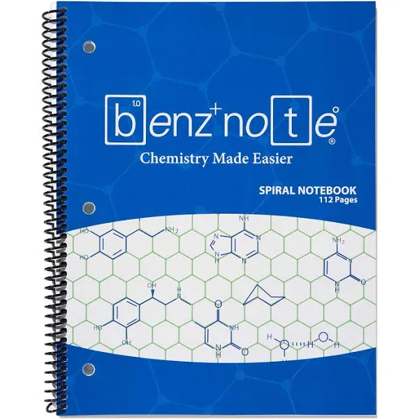 Benznote Organic Chemistry Spiral Notebook