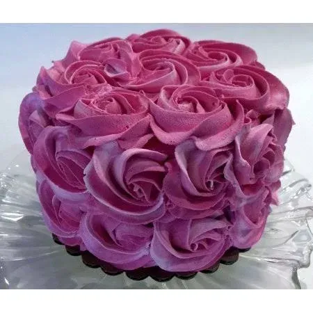 DEZICAKES Fake  Cake  Artificial Food Fuchsia Rosette Cake Pink