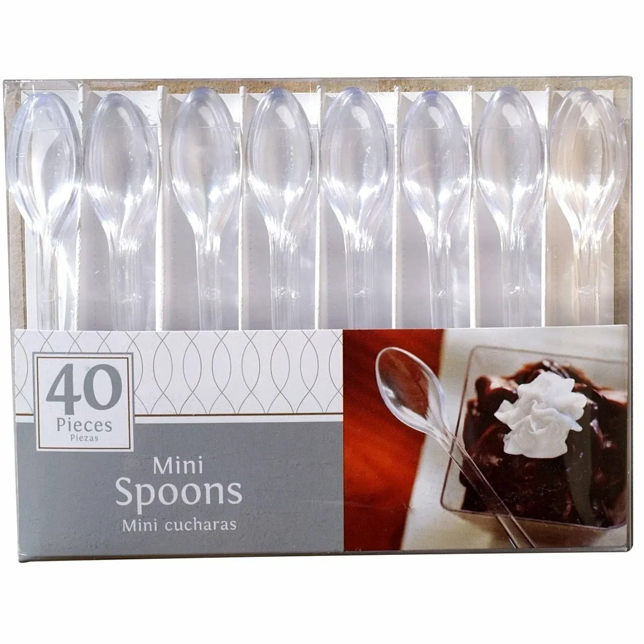 Mini Plastic Clear Spoons 40ct