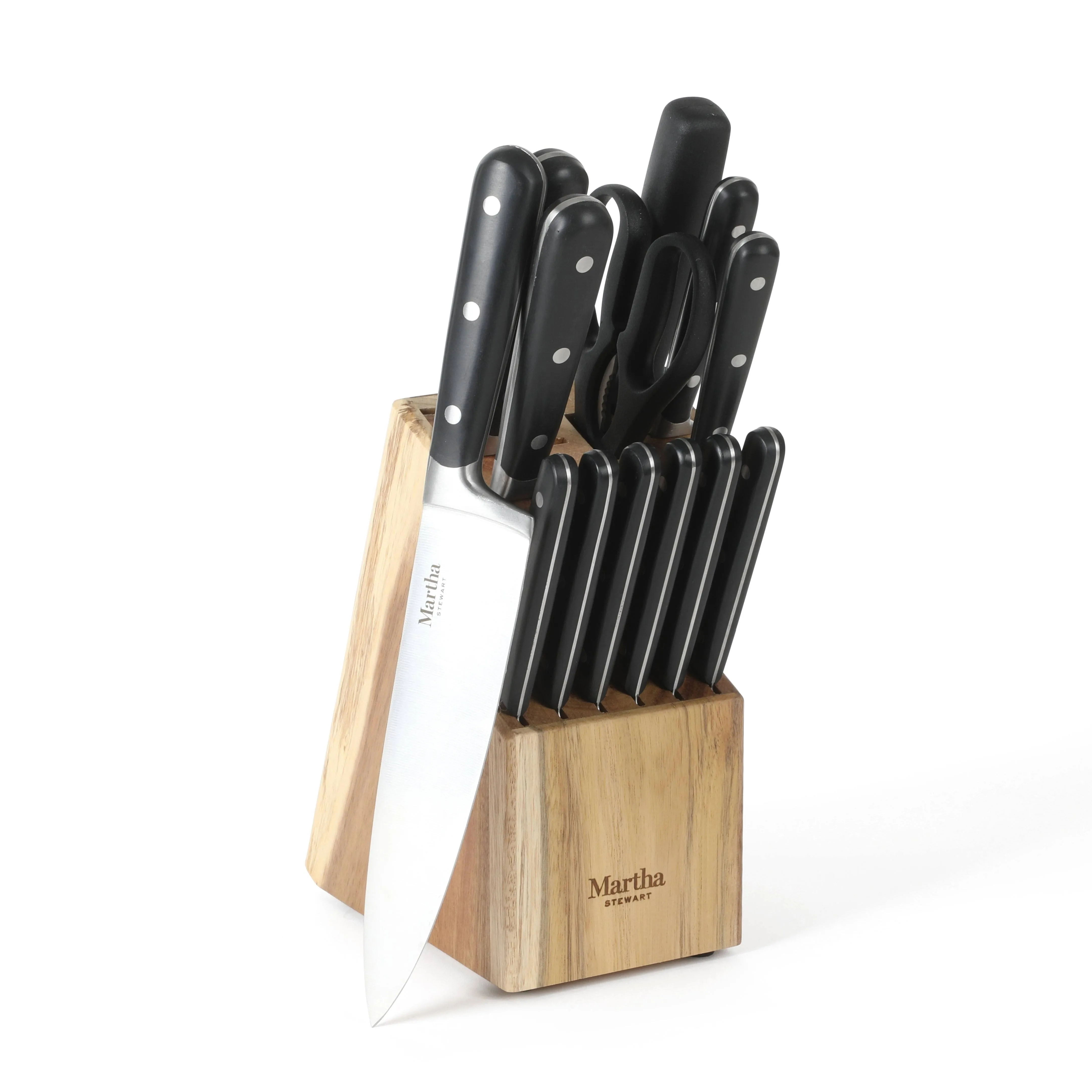 Martha Stewart Eastwalk 14 Piece Cutlery Knife Block Set - Black