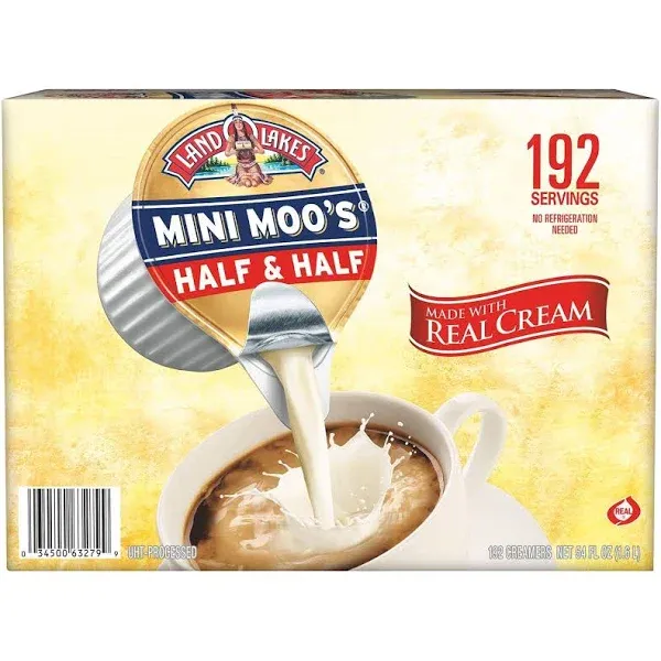 Land O Lakes Mini Moo’S Half and Half Creamer Singles, 24 Count