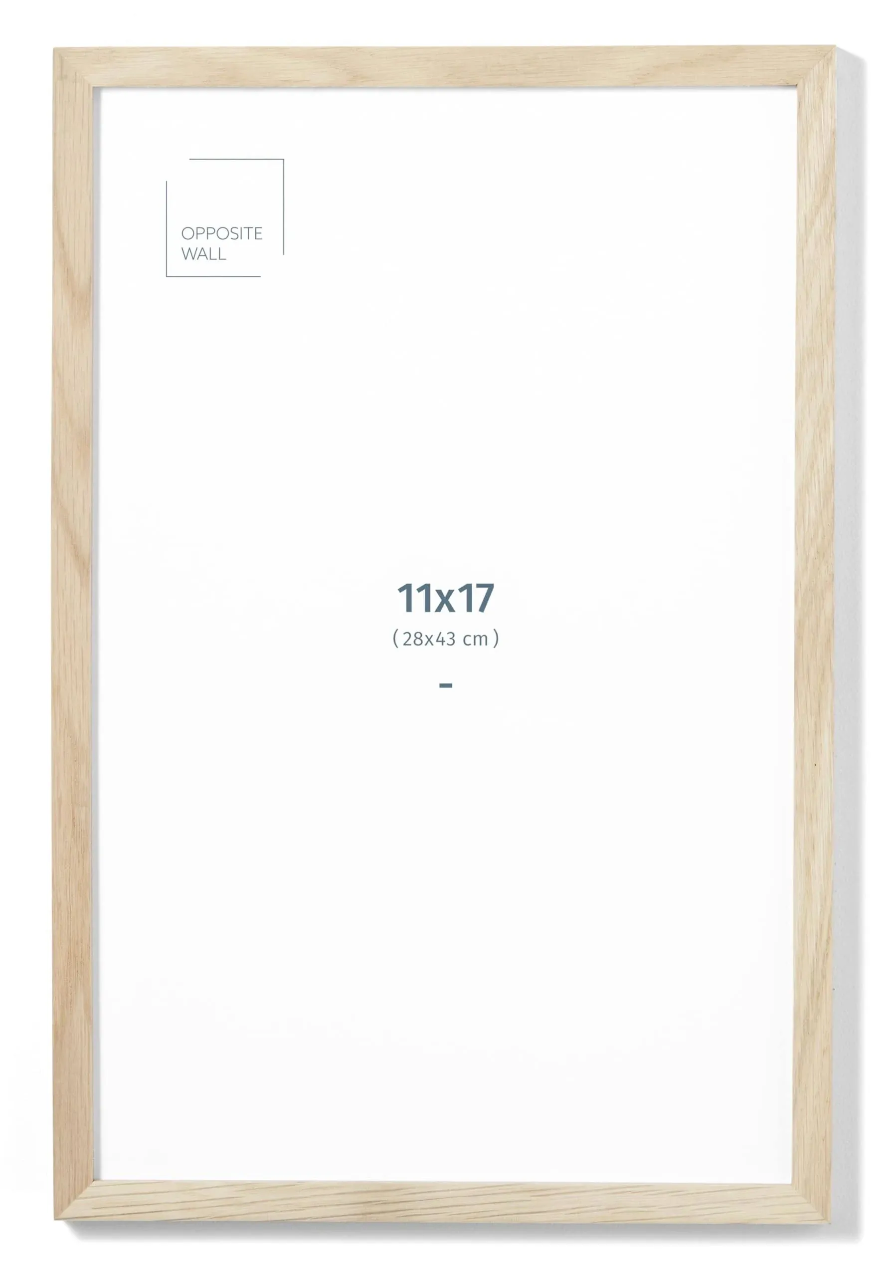 Wood Single Picture Frame Opposite Wall Color: Natural, Picture Size: 11" x 17"