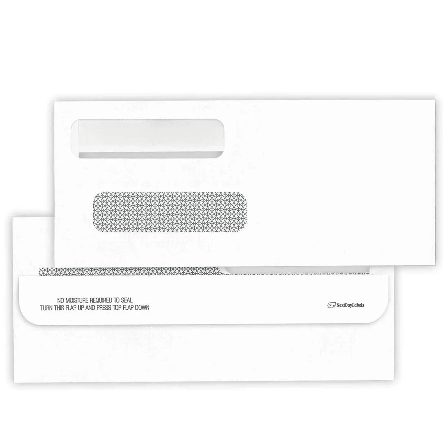 Next Day Labels Pack of 100 #8 Envelopes, Double Window Security Check Envelope ...