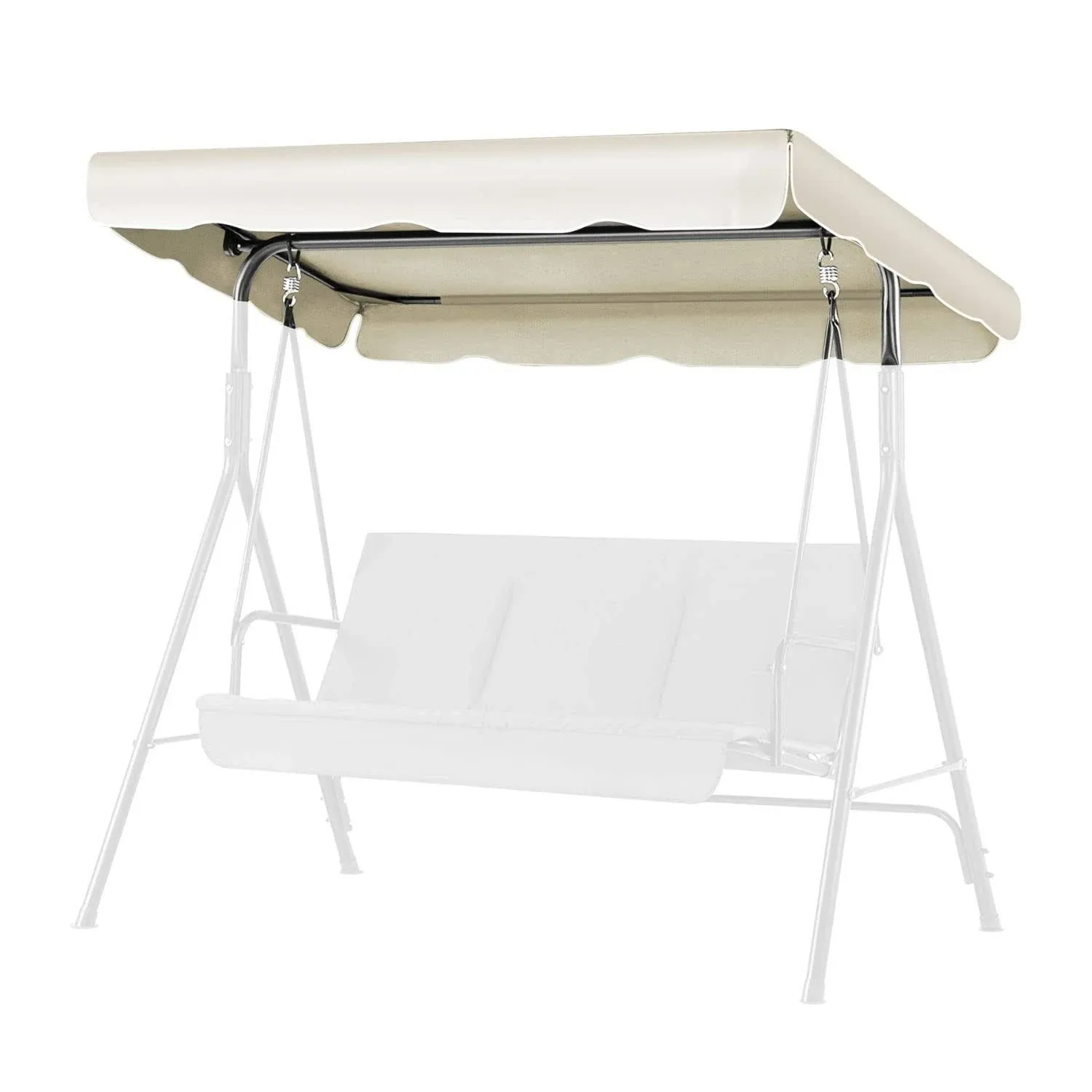 Porch Swing Canopy Replacement Patio Swing Cover, White 75&#034; X 52&#034;