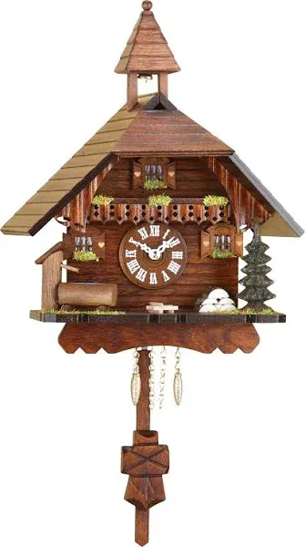 Trenkle Kuckulino Black Forest Clock Black Forest House with Quartz Movement and Cuckoo Chime Tu 2034 PQ