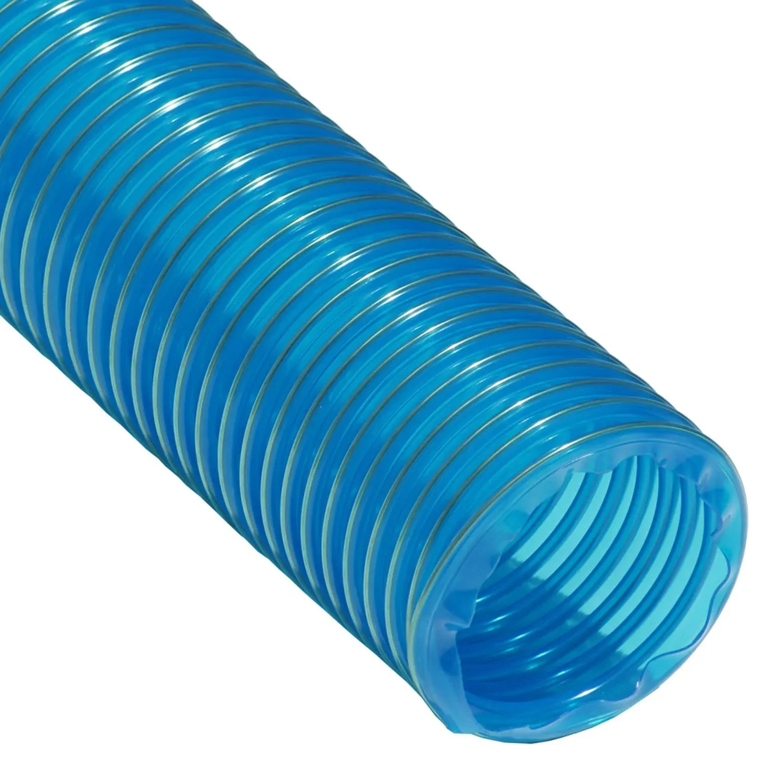 ""PVC Flexduct"" General Purpose - 1.25"" ID x 12' (Fully Stretched) - Blue