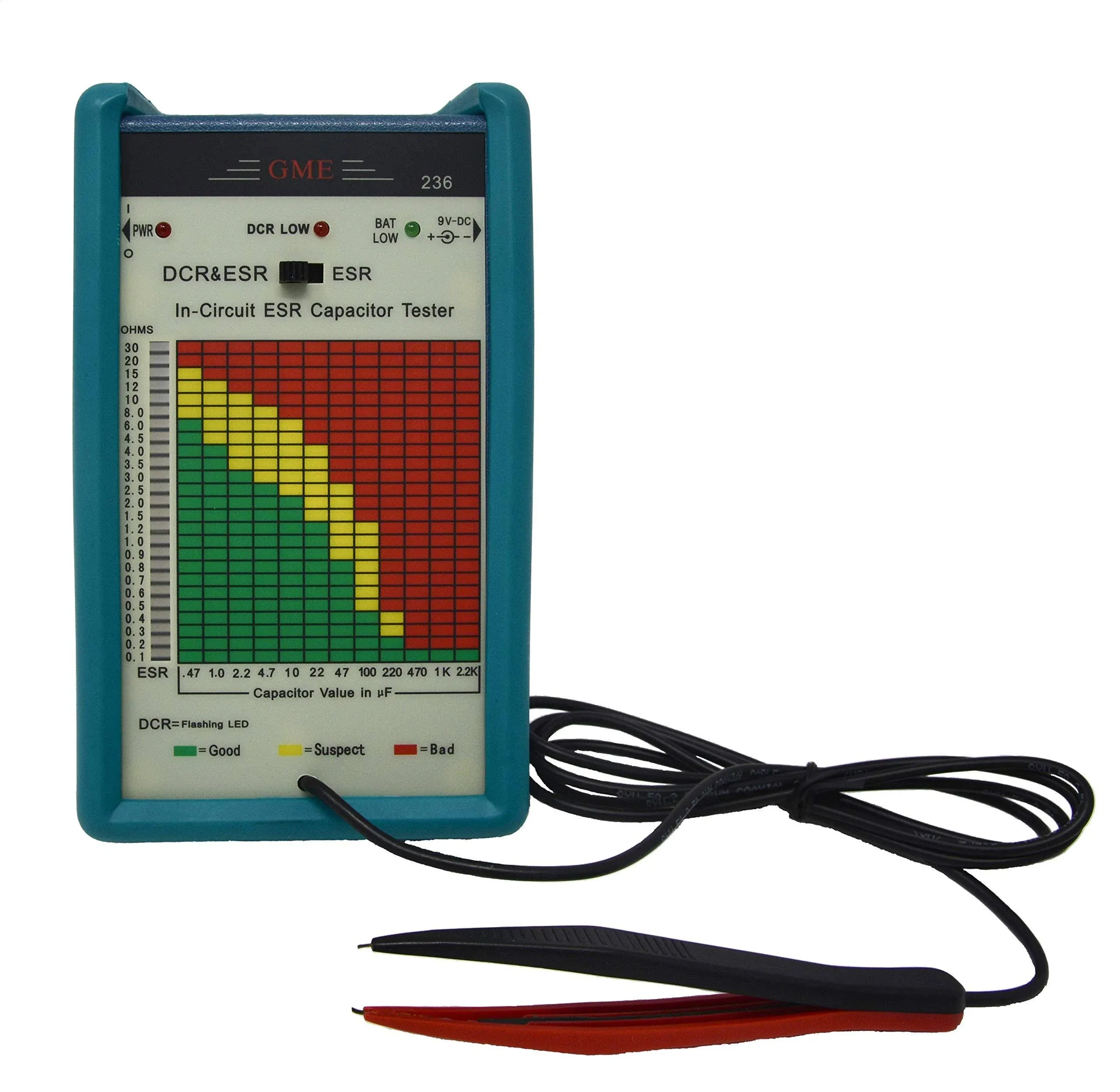 GME Technology 236 In-Circuit ESR &Amp;Amp; DCR Capacitor Tester