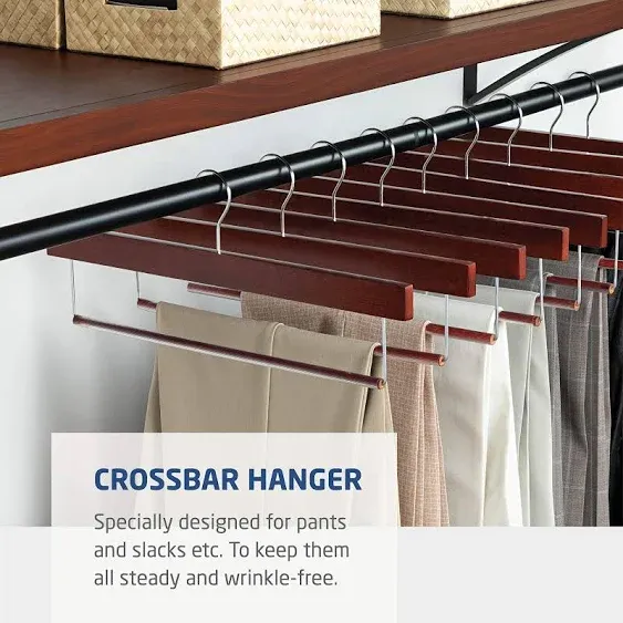 Zober High-grade Wooden Pants Hangers