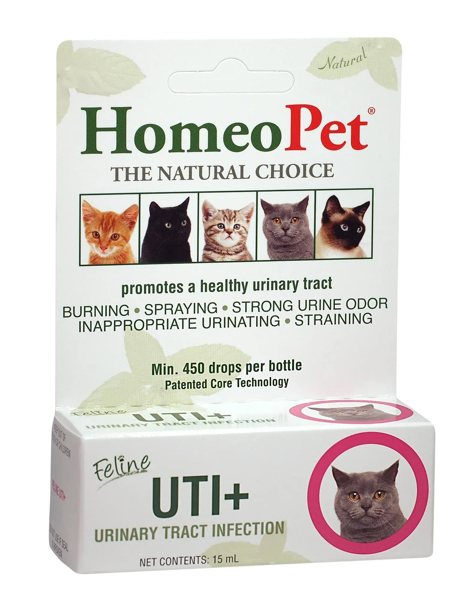 HomeoPet UTI Plus Urinary Tract Infection, Urinary Tract Support for Cats, 15 Milliliters