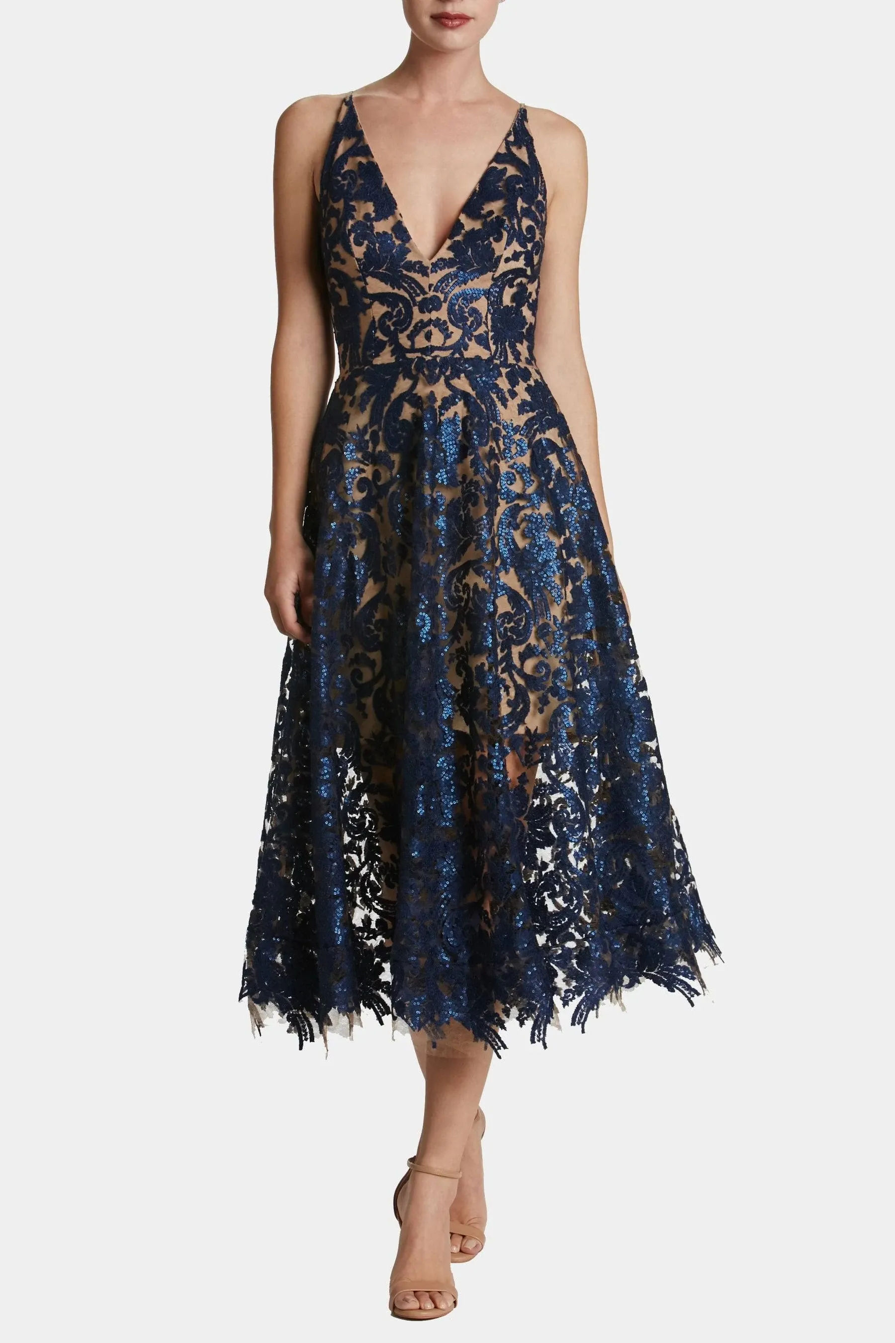 Dress the Population Blair Lace Midi Dress