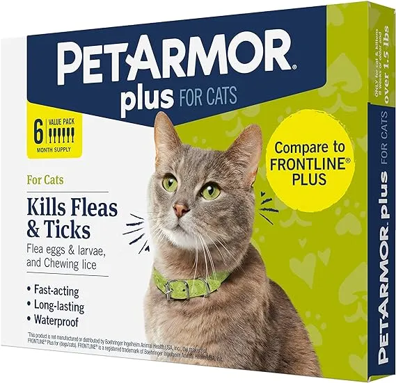 PetArmor Plus Flea & Tick Topical for Cats 6 / Over 1.5lbs