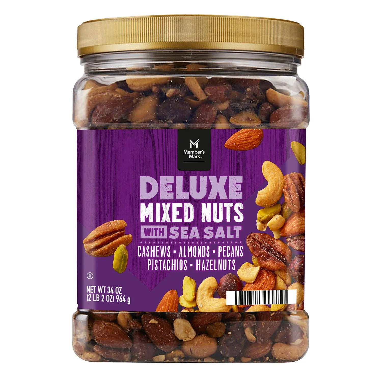 Member's Mark Deluxe Roasted Mixed Nuts With Sea Salt (34 Oz.)