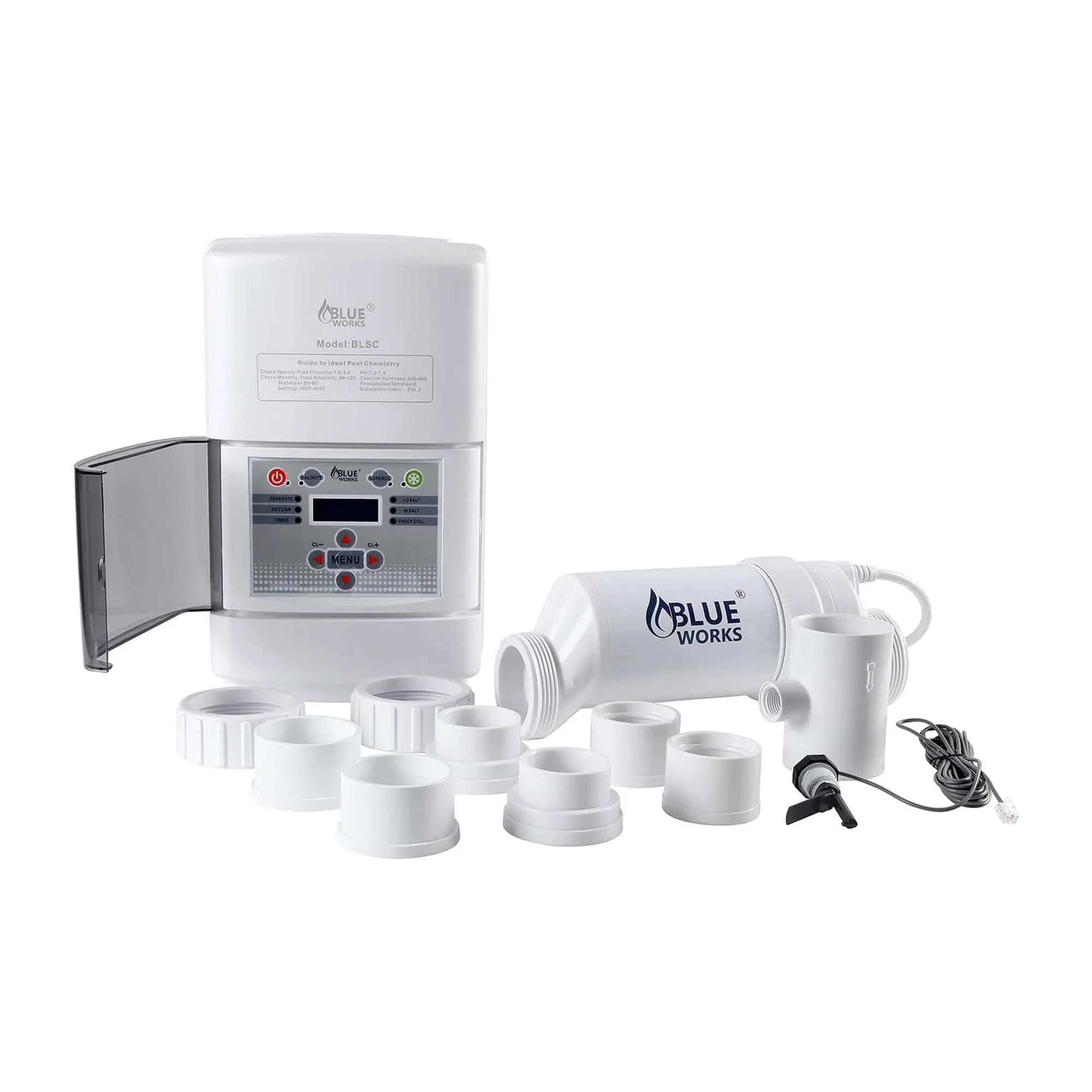 Blue Works Salt Water Pool Chlorine Generator System up to 40,000 Gallons BLSC-40