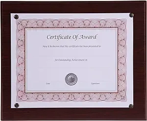 Nudell Award Plaque 8.5" x 11", Walnut (18811M)