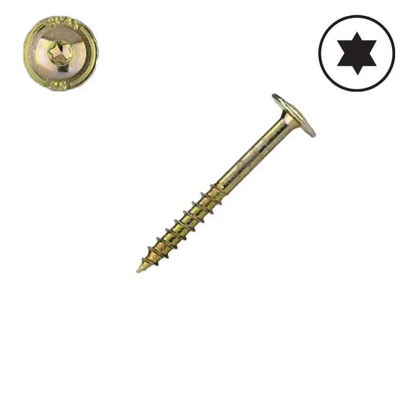 SPAX® 1/4" x 2-1/2" T-Star Drive Grade 5 Yellow Zinc Washer Head PowerLags® Lag Screw - 50 Count