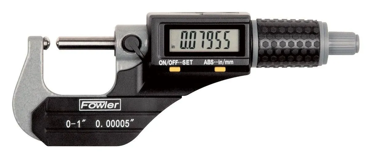 54-860-113-1 Fowler Ball Anvil Digital Micrometer 1"