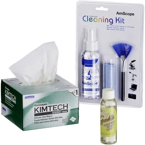 Amscope CLS-CKI-KIM Microscope and Camera Cleaning Kit for Lenses, Body and TV or ...