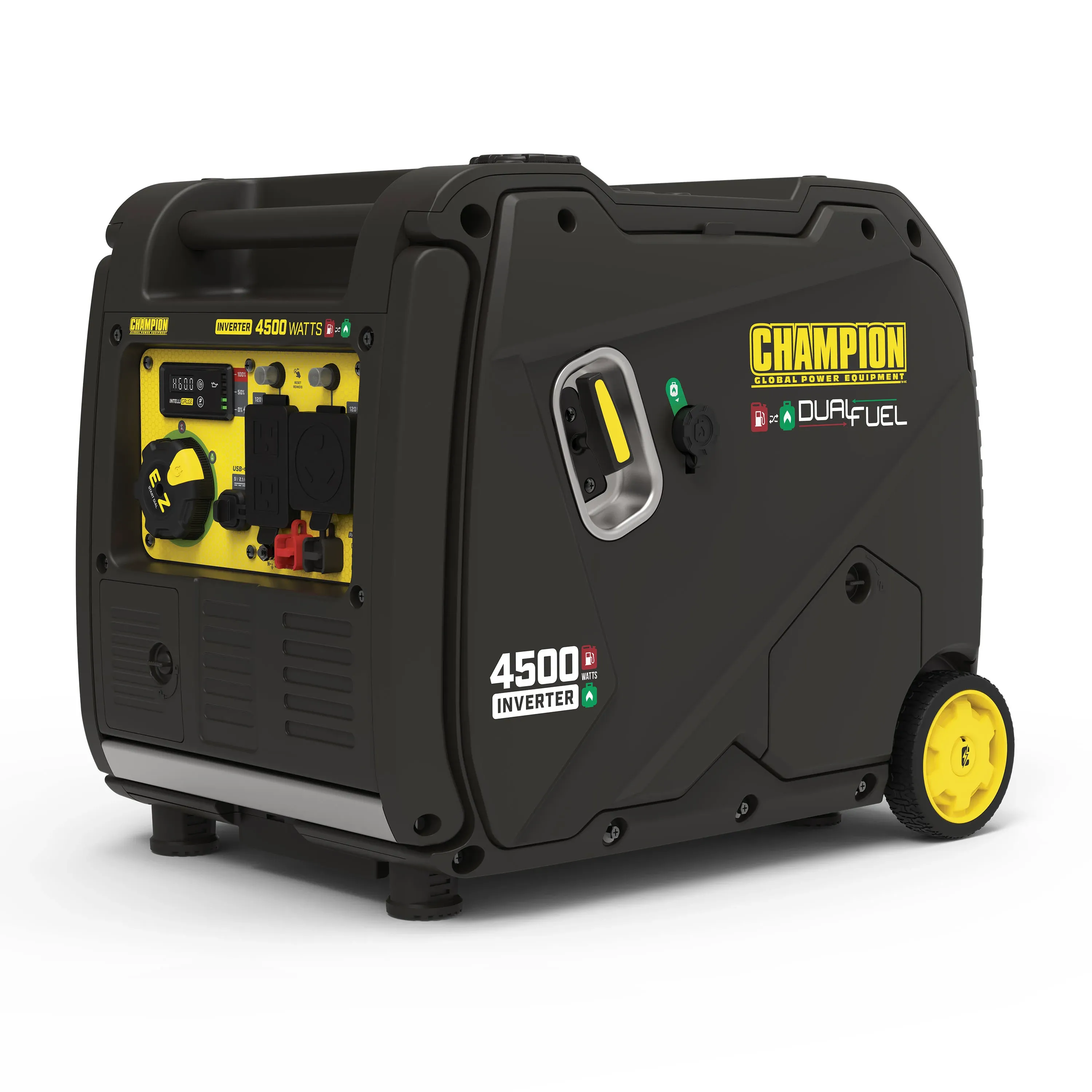 Champion Power Equipment 4500-Watt Portable Dual Fuel Inverter Generator with Co Shield - 201319