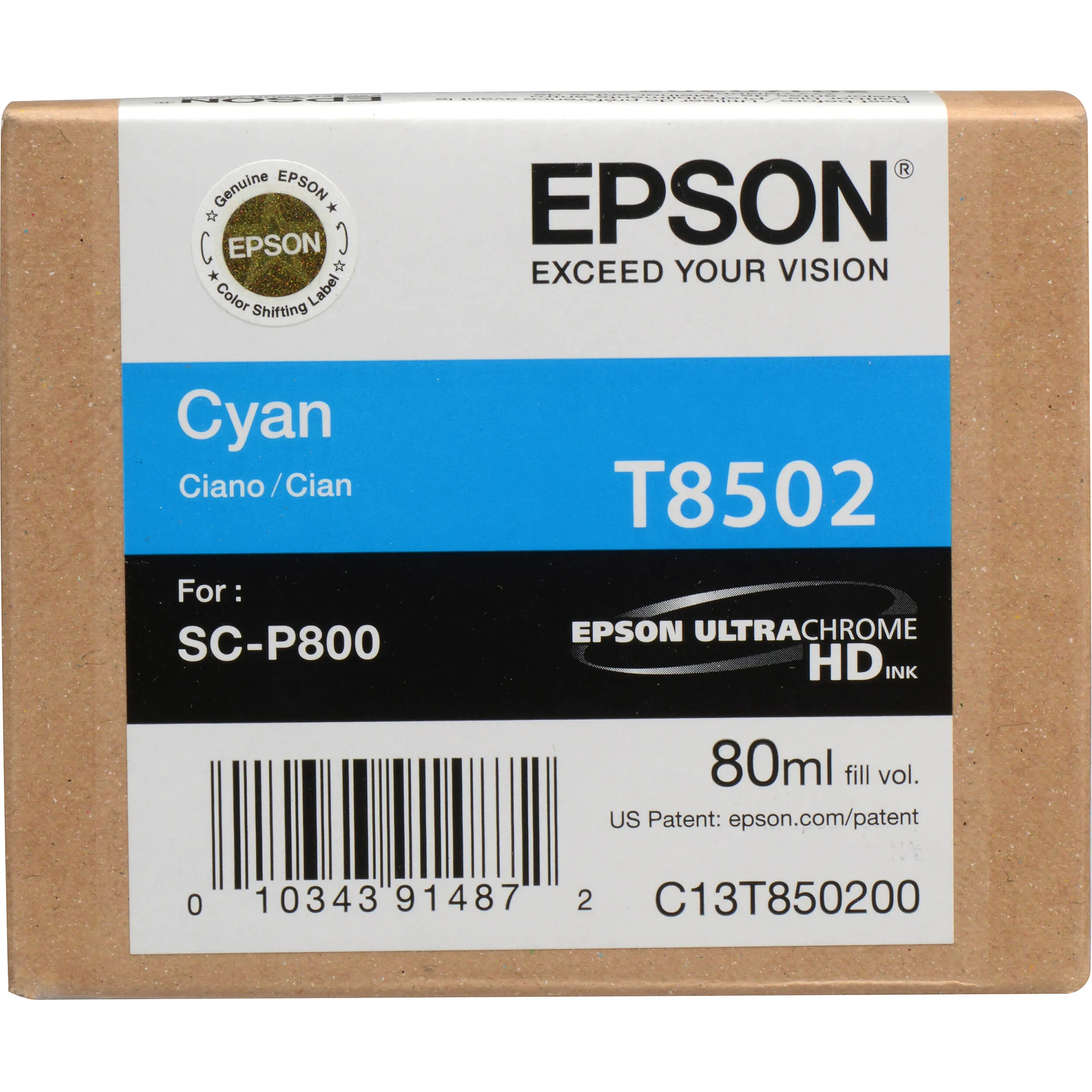 Epson T850 UltraChrome HD Cyan Ink Cartridge