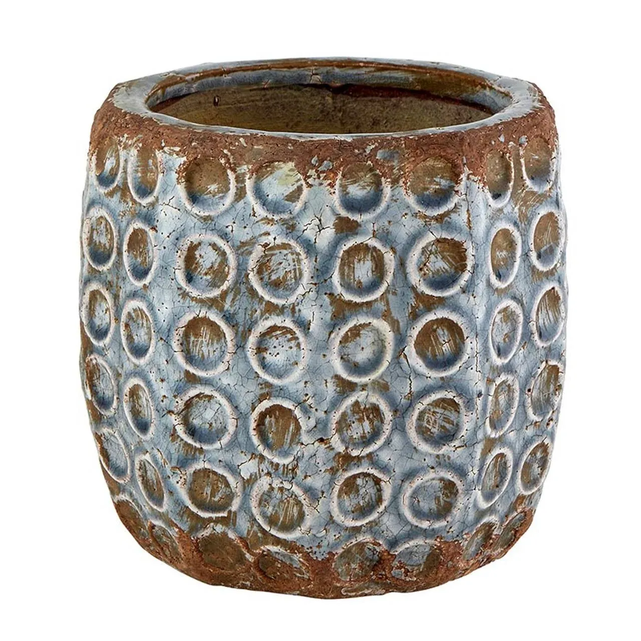 Blue Circles Pot - Large