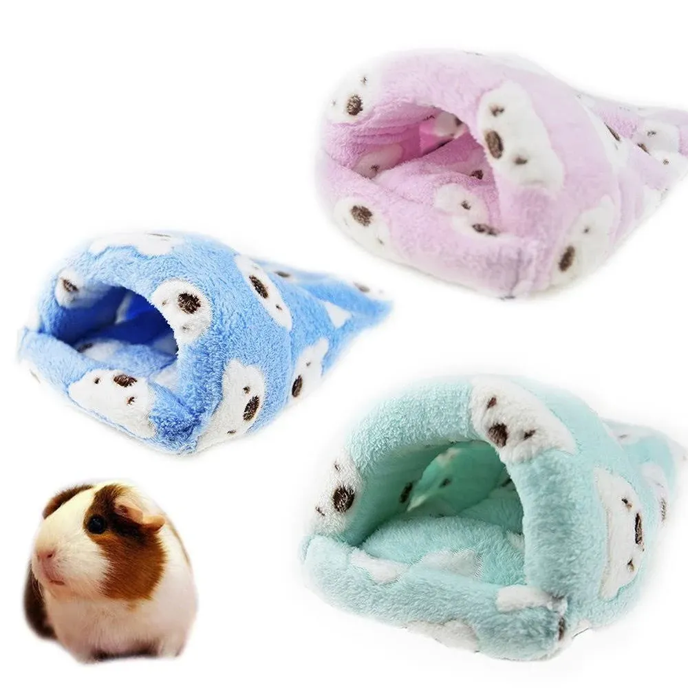 FLAdorepet Rat Hamster House Bed Winter Warm Fleece Small Pet Squirrel Hedgehog ...