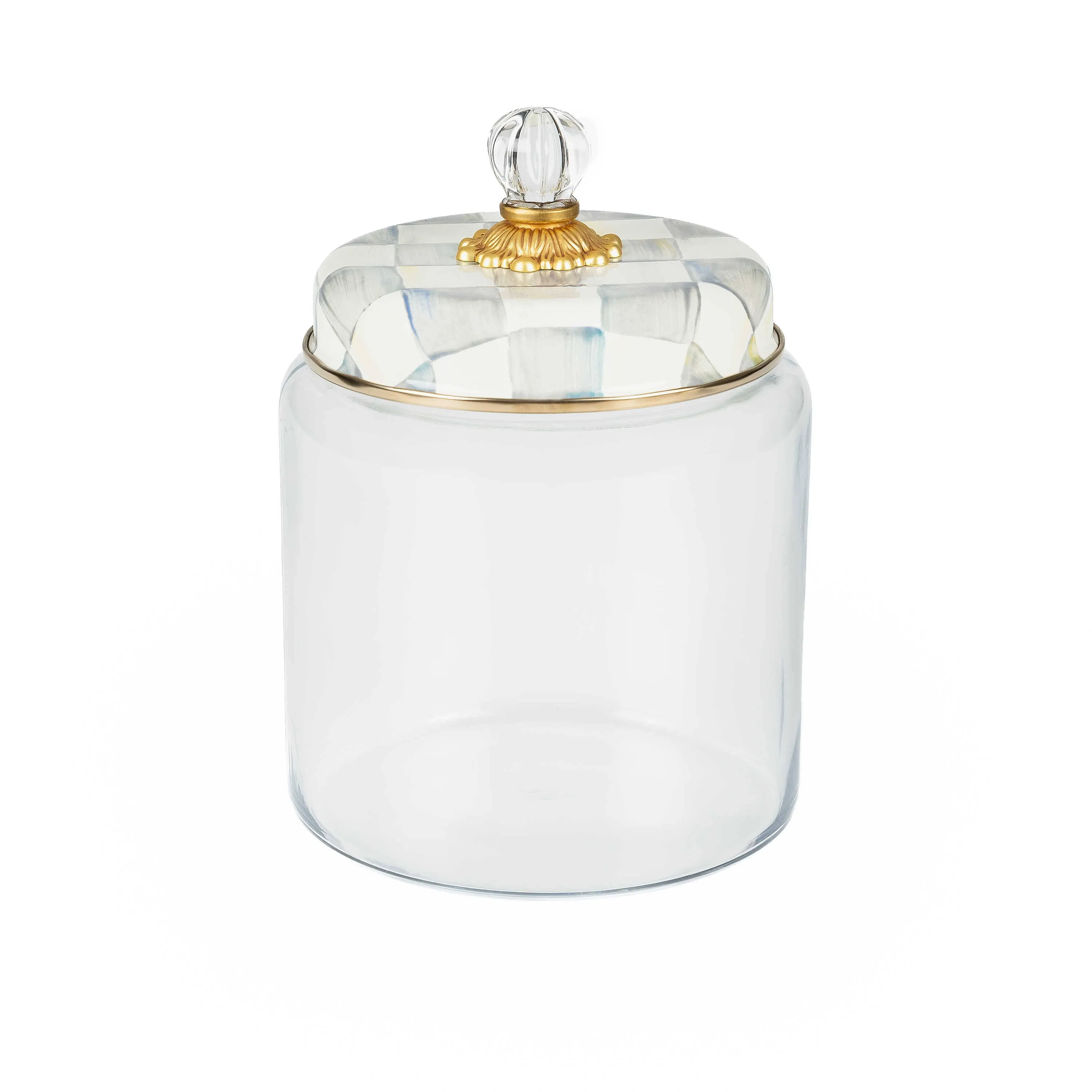 MACKENZIE-CHILDS Sterling Check Kitchen Canister, Large