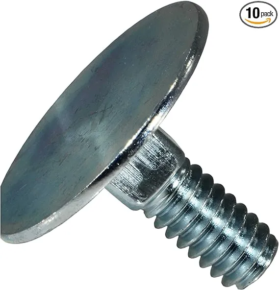 Elevator Bolt, 1/4"-20 Thrd Sz, 3/4 in L, Steel, Zinc Plated Finish, 10 PK