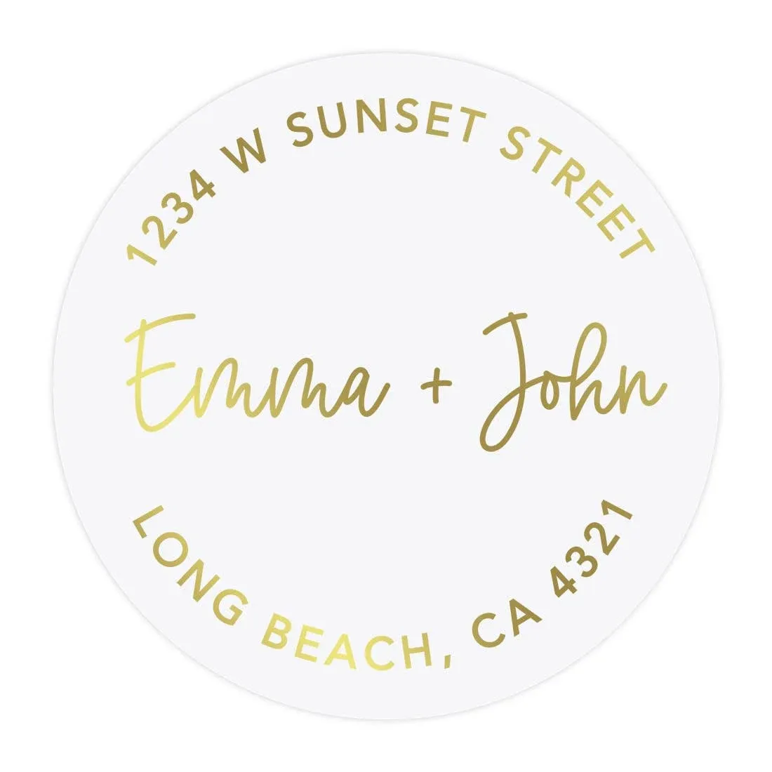 Andaz Press Custom Wedding Return Address Labels