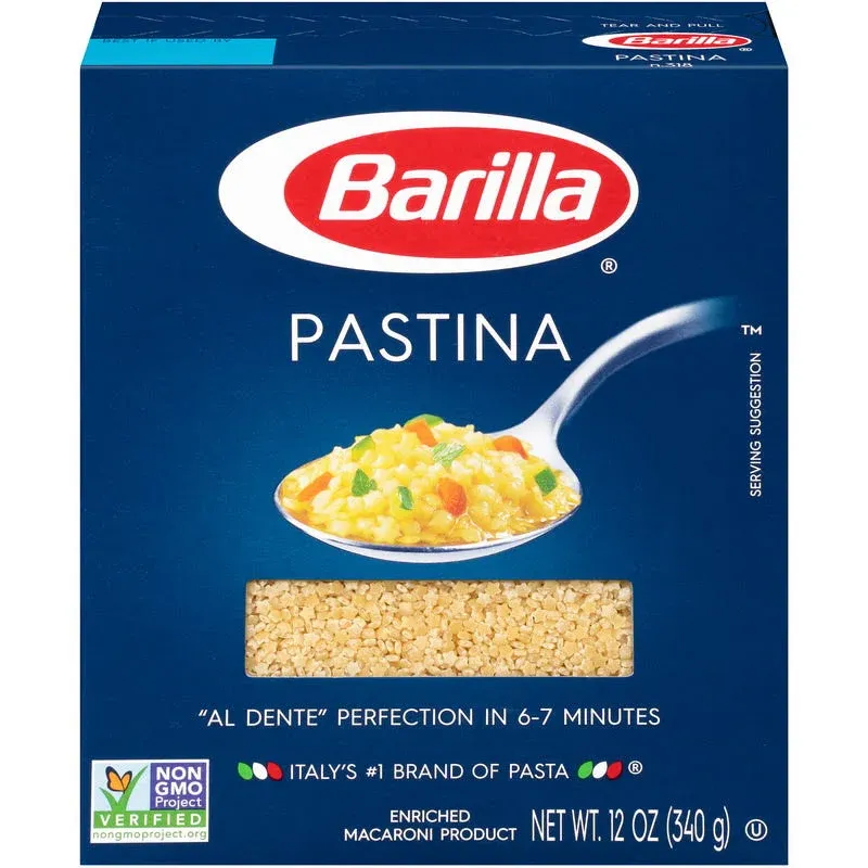 Pastina Pasta 12 oz. Box Pack of 16 Non-GMO Pasta Made with Durum Wheat