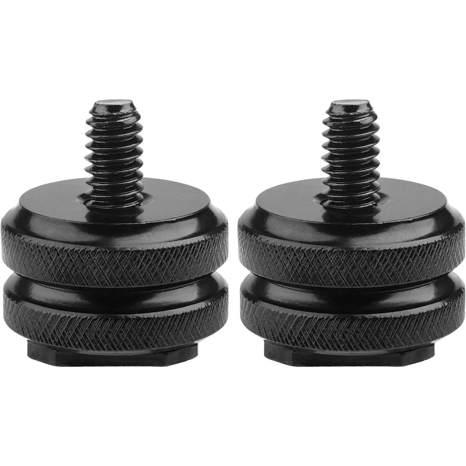 Camera Hot Shoe Mount to 1/4"-20 Tripod Screw Adapter Flash Shoe Mount for DSLR Camera Rig (Pack of 2)