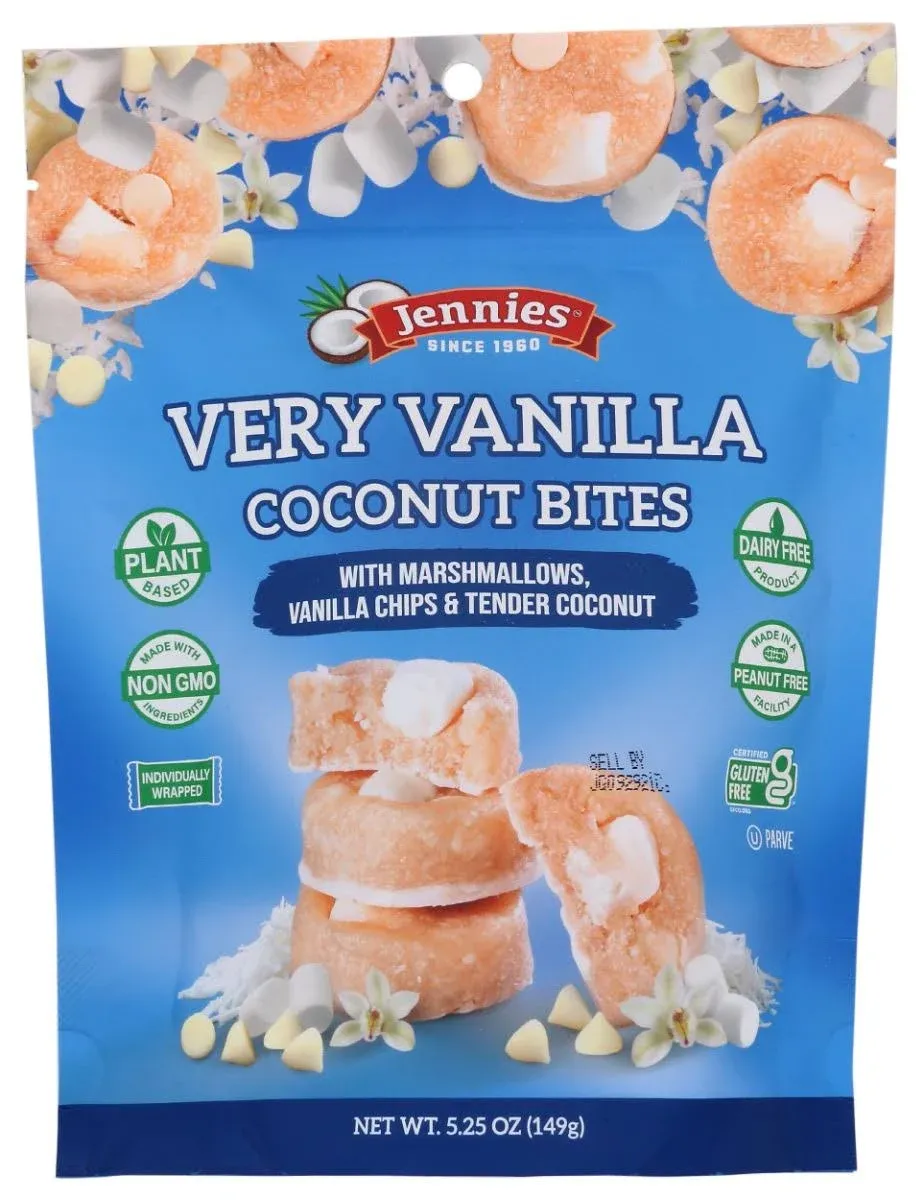 Jennies Coconut Bites, Very Vanilla - 5.25 oz