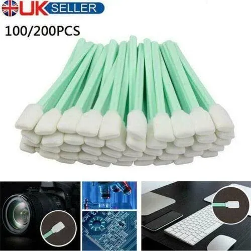 Chinco 200 Pieces Foam Cleaning Swab Sticks Foam Tip Cleaning Swabs Sponge Stick for Inkjet Printer, Print Head, Camera, Optical Lens, Optical