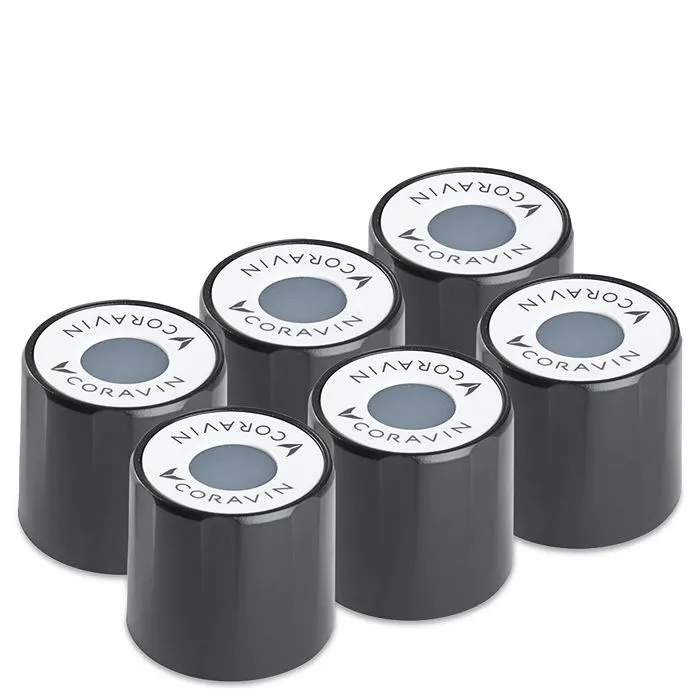 Shop Coravin Screw Caps, Set Of 6 In Black