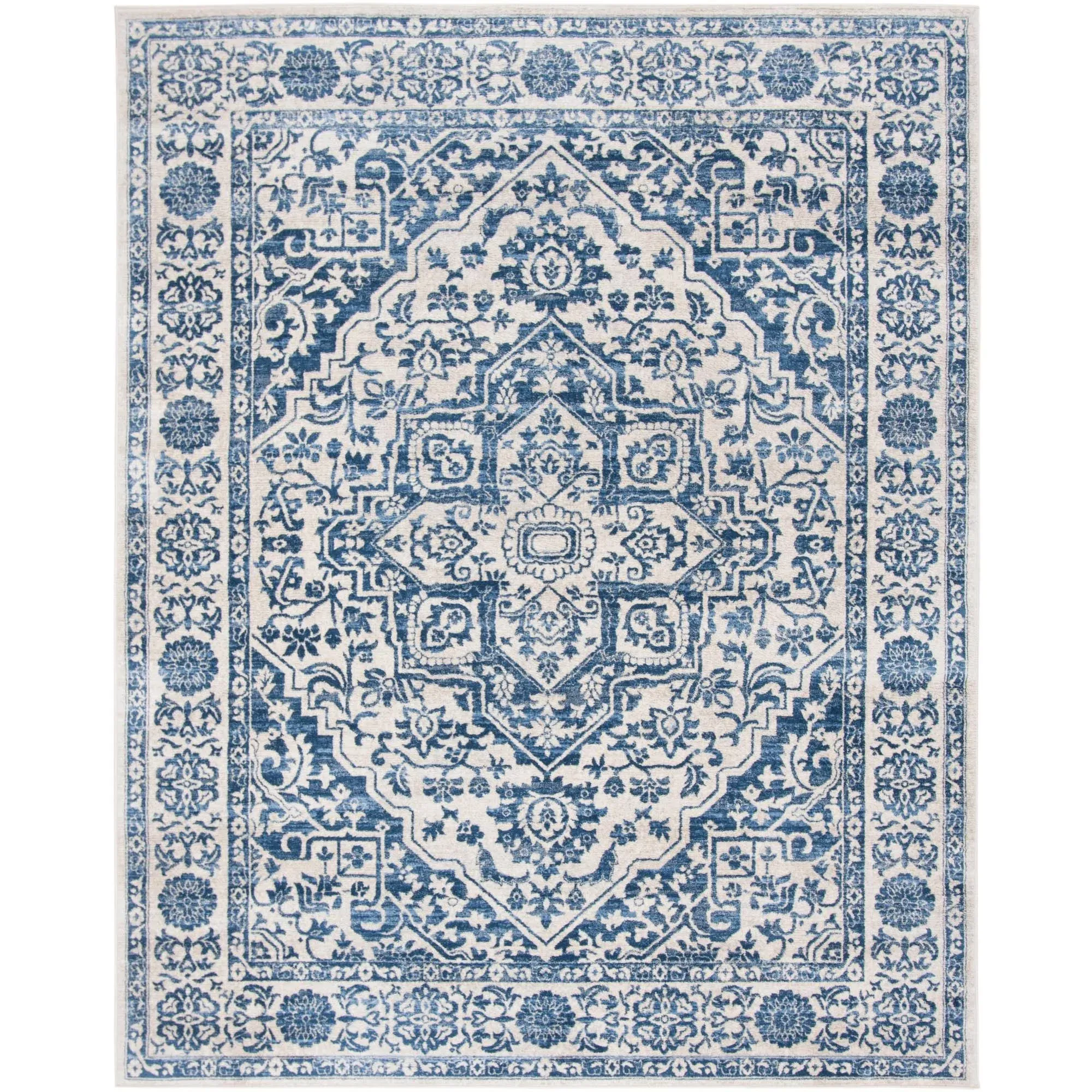 Safavieh Brentwood BNT832M Navy - Light Grey 6' x 9' Area Rug