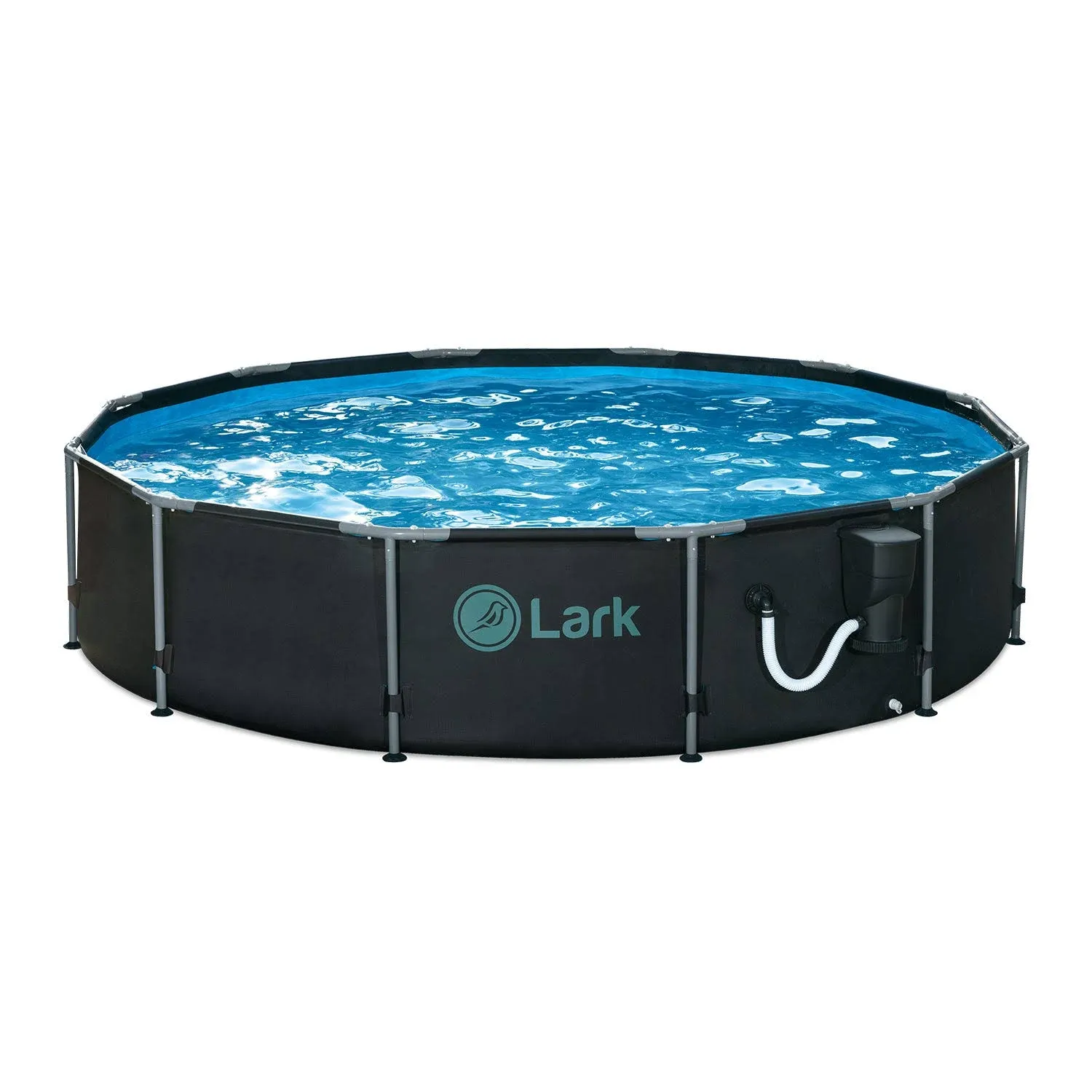 Lark Rustproof 30" inch Fiberglass Frame Backyard Above Ground Swimming Pool with 530-Gallon Filtration Pump