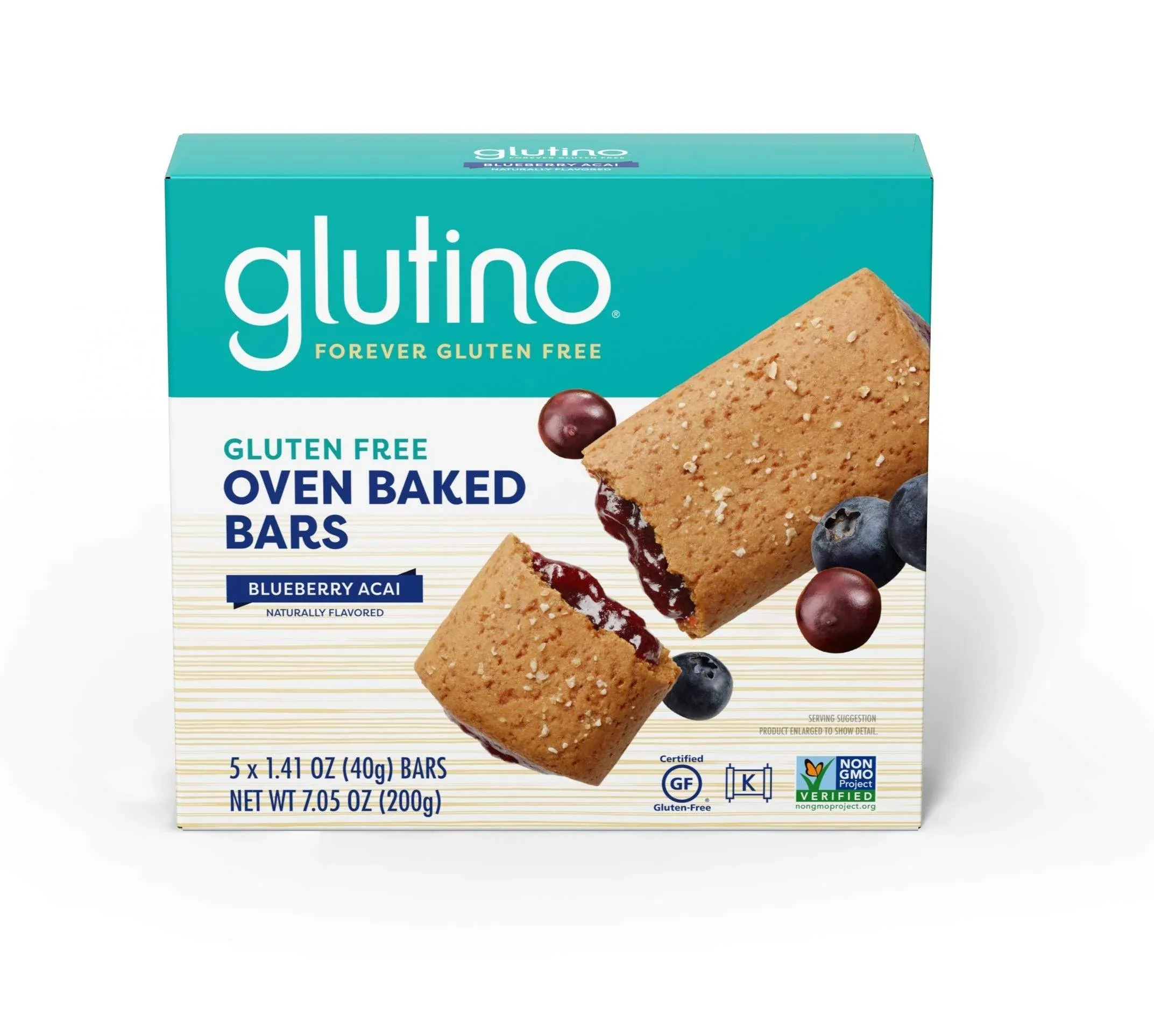 Glutino Bar Oven Baked Blueberry Acai 7.05 oz (Pack Of 12)