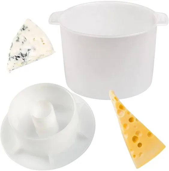 Cheese Mold for Cheese Making Cheese with Follower Piston 1/2 gal - Cheesemaking Supplies - Cheese Form Mold - Cheese Making Basket - Molde Para Queso Casero - Cheese Press Mold - Maker Mold Cheese